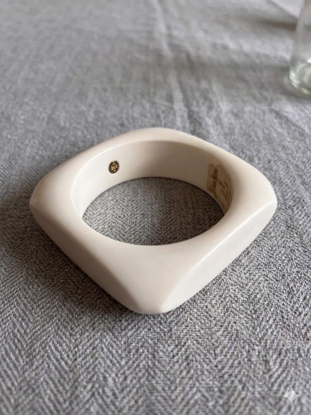 Les Bernard Inc. Chunky Square Resin Bangle Bracelet